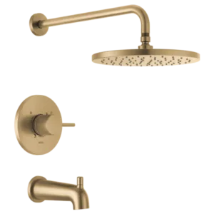 Delta Champagne Bronze Modern Tub & Shower Trim