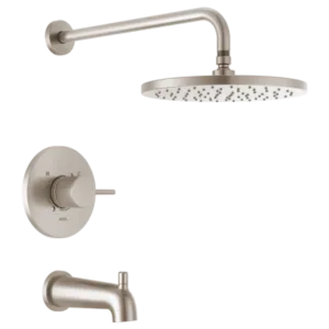 Delta Spotshield Brushed Nickel Modern Tub & Shower Trim