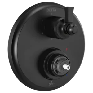 Delta Matte Black Dorval™ Shower Trim with Diverter
