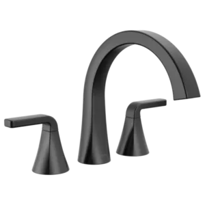 Delta Matte Black Lineax™ Deck-Mount without Diverter