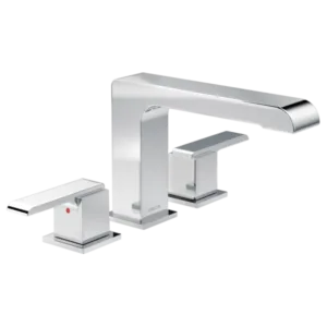 Delta Polished Chrome Ara® Deck-Mount without Diverter