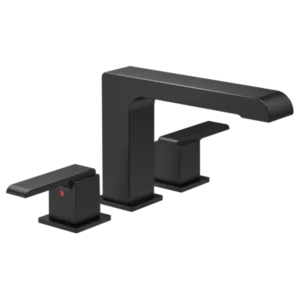 Delta Matte Black Ara® Deck-Mount without Diverter
