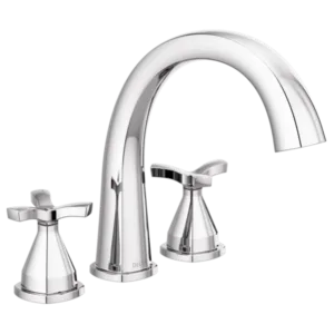 Delta  Polished Chrome Stryke® Deck-Mount without Diverter