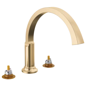 Delta  Champagne Bronze Tetra Deck-Mount without Diverter