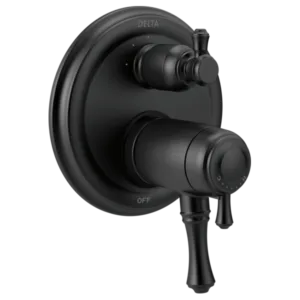 Delta Matte Black Cassidy® Shower Trim with Diverter