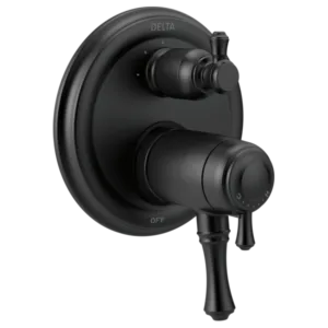 Delta Matte Black Cassidy® Shower Trim with Diverter
