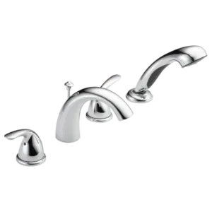 Delta Polished Chrome Classic Deck-Mount with Diverter