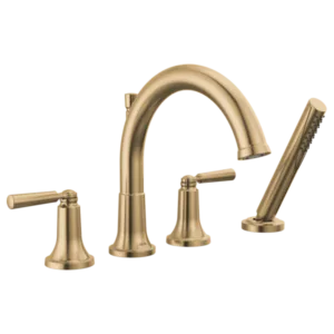 Delta Champagne Bronze Saylor Deck-Mount with Diverter