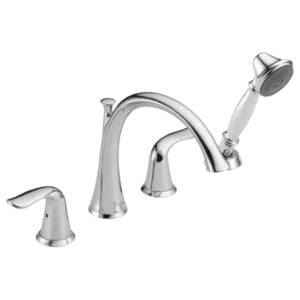 Delta Polished Chrome Lahara® Deck-Mount with Diverter