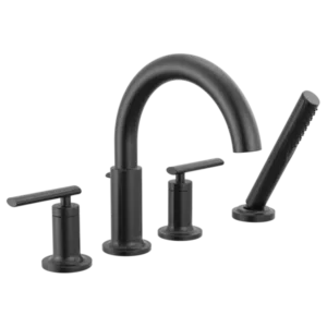 Delta Matte Black Altado™ Deck-Mount with Diverter