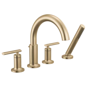 Delta Champagne Bronze Altado Deck-Mount with Diverter