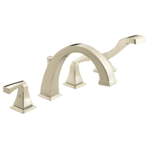 Delta Polished Nickel Dryden™ Deck-Mount with Diverter