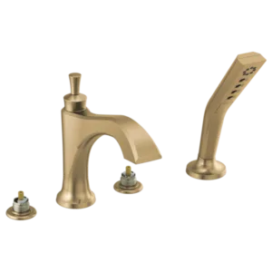 Delta Champagne Bronze Dorval Deck-Mount with Diverter