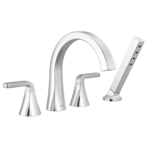 Delta Polished Chrome Lineax™ Deck-Mount with Diverter