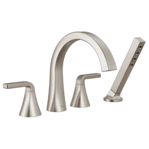 Delta Stainless Steel Lineax™ Deck-Mount with Diverter