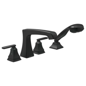 Delta Matte Black Ashlyn® Deck-Mount with Diverter