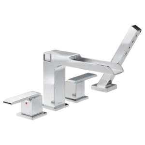 Delta Polished Chrome Ara® Deck-Mount with Diverter