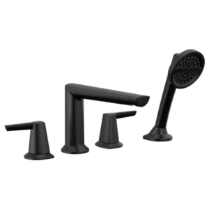 Delta Matte Black Galeon™ Deck-Mount with Diverter