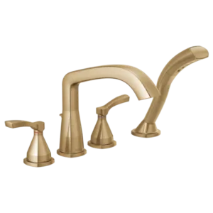 Delta  Champagne Bronze Stryke Deck-Mount with Diverter