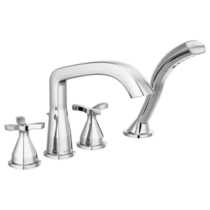 Delta  Polished Chrome Stryke® Deck-Mount with Diverter