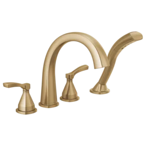 Delta  Champagne Bronze Stryke Deck-Mount with Diverter