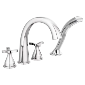 Delta  Polished Chrome Stryke® Deck-Mount with Diverter