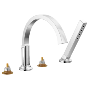 Delta  Polished Chrome Tetra™ Deck-Mount with Diverter