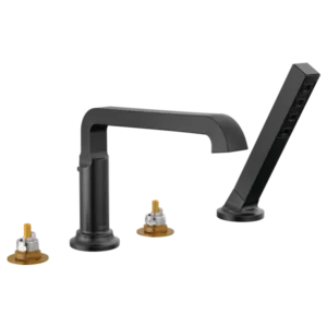 Delta Matte Black Tetra™ Deck-Mount with Diverter