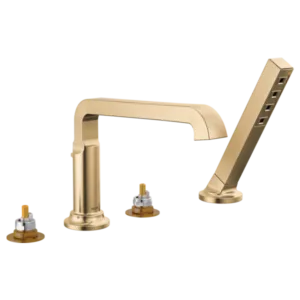 Delta  Champagne Bronze Tetra Deck-Mount with Diverter