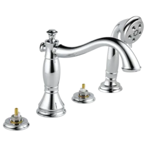 Delta Polished Chrome Cassidy® Deck-Mount with Diverter