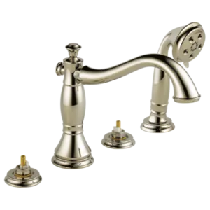 Delta Polished Nickel Cassidy® Deck-Mount with Diverter