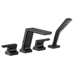 Delta Matte Black Pivotal® Deck-Mount with Diverter