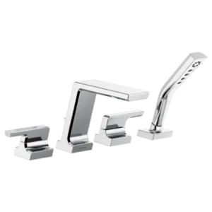 Delta  Polished Chrome Pivotal® Deck-Mount with Diverter