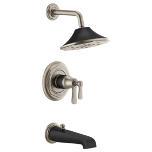 Brizo Luxe Nickel /Matte Black Rook® Tub & Shower Trim
