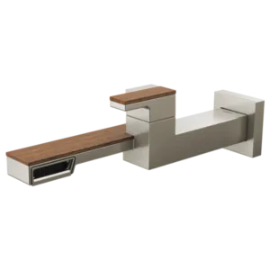 Brizo Luxe Nickel / Teak Wood Frank Lloyd Wright® Wall-Mount