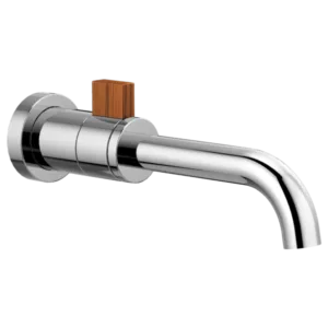 Brizo Polished Polished Chrome / Teak Wood Litze® Wall-Mount