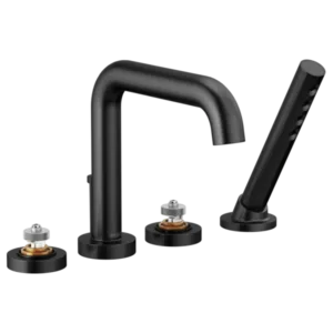 Brizo Matte Black Litze® Deck-Mount with Diverter