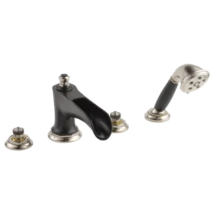 Brizo Luxe Nickel /Matte Black Rook® Deck-Mount with Diverter