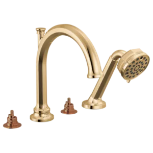 Brizo Polished Gold Beauclere™ Deck-Mount with Diverter