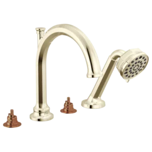 Brizo Polished Nickel Beauclere™ Deck-Mount with Diverter