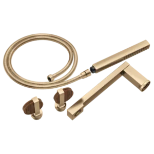 Brizo Luxe Gold / Wood Frank Lloyd Wright Handle Kit