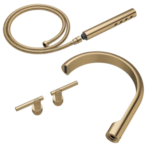 Brizo Luxe Gold Roccesco Floor-Mount