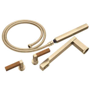 Brizo Luxe Gold / Wood Frank Lloyd Wright Handle Kit