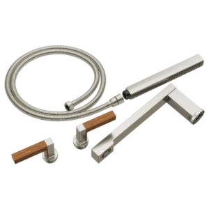 Brizo Luxe Nickel / Teak Wood Frank Lloyd Wright® Handle Kit