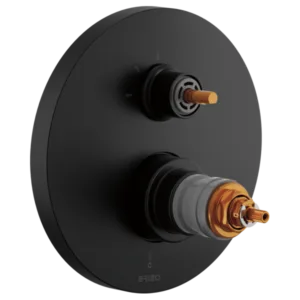 Brizo Matte Black Roccesco™ Shower Trim with Diverter