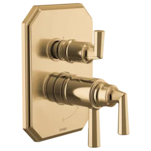Brizo Polished Gold Beauclere™ Shower Trim with Diverter