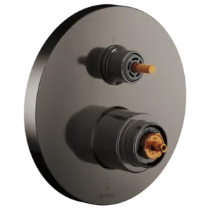 Brizo Brilliance Black Onyx Roccesco™ Shower Trim with Diverter