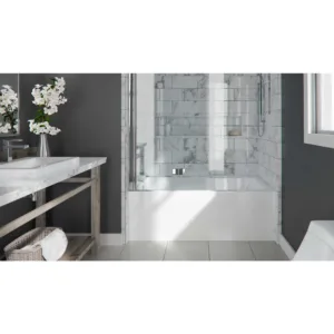 Albana 3260 IFS Acrylic Alcove Left-Hand Drain Whirlpool & Activ-Air Bathtub in White