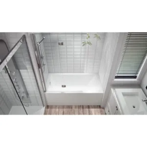 Flory de Colt 7766 IFS Acrylic Alcove Right Drain Bathtub in White