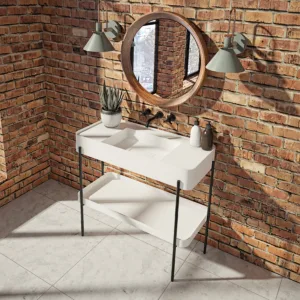 Melville 47 Solid Surface Console in Matte White